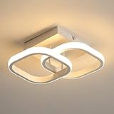 SENQIU LED Deckenleuchte Moderne 22W Deckenlampe LED Quadratisch Warmweiß 3000K Weiße Acryl Deckenbeleuchtung Lampen für Schlafzimmer, Wohnzimmer, Flur, Küche, Badezimmer