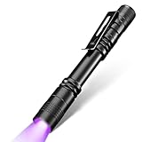 T6 Mini-UV-Taschenlampe, kleine Schwarzlicht-Taschenlampe, 395 nm, tragbare Taschenlampe, Detektor mit Clip, Hand-Taschenlampen für Hunde, Haustiere, Urin, Flecken, Bettwanzen, Leck, Hotelinspektion