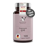 Coenzym Q10-200 mg Q10 pro Kapsel - 120 vegane Kapseln für 4 Monate - ohne Zusatzstoffe - hochwertiges Q10 hochdosiert - laborgeprüft - Made in Germany - Balanced Vitality