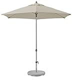 Suncomfort by Glatz Sonnenschirm Push-Up, off grey, 210 x 150 cm rechteckig, Gestell Aluminium, Bespannung Polyester, 4.2 kg