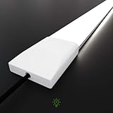 Anten LED Feuchtraumleuchte Flache (3CM Höhe) 60CM 18W Neutralweiß 4000K, Röhre Reihenschaltung Werkstattlampe IP65 Wasserfest Leuchte für Garage Keller Werkstatt Feuchtraum Bad Büro Warenhaus