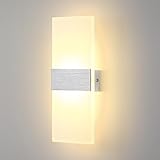 Lightsjoy LED Wandlampe Innen Moderne Wandleuchte up and down Flurlampe Wand Belechtung für Schlafzimmer Korridor Wohnzimmer Treppe usw Warmweiß