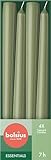 Bolsius Glatte Spitzkerzen - Grün - 4 Stück im Karton - Dekorative Haushaltkerzen - Brenndauer 7 Stunden - Unparfümierte - Enthält Natürliches Pflanzenwachs - Ohne Palmöl - 24,5 cm