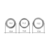 30-teiliges Fitschenringe Sortiment, je 10 x Ø 10/11/12 mm, zum Anheben von Türen, verzinkter Stahl, für Türscharniere, Unterlegscheiben, Distanzscheiben, Türheber