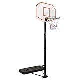 Basketballständer, LAPOOH Basketballkorb Outdoor, Basketball Korb, Basketball Hoop, Basketball Ständer, Weiß 258-363 cm Polyethylen