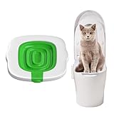 Potty Train Katzentoilette – Katzentoilettentraining, stabile Katzentoilette | Professioneller Toiletten-Katzenklo-Trainer für Toilettenzug, Kätzchen-Töpfchen-Zugsystem für jede Katze, jedes Alter und