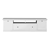 trendteam smart living - Lowboard Schrank TV-Schrank - Wohnzimmer - Baxter - Aufbaumaß (BxHxT) 177 x 49 x 41 cm - Farbe Weiß - 186032001