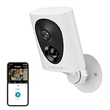 virtavo Überwachungskamera Aussen Akku WLAN HD 1080P Kabellos Kamera, Nachtsicht WiFi Outdoor,außen/innen Farbnachtsicht, Funktioniert mit Alexa, PIR, 2-Wege Audio Cloud/SD Storage