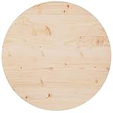 vidaXL Tischplatte Massivholzplatte Holzplatte Ersatztischplatte Holz Platte für Esstisch Couchtisch Gartentisch Ø70x2,5cm Massivholz Kiefer
