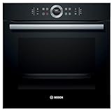 Bosch HBG675BB1 Serie 8 Einbau-Backofen, 60 x 60 cm, Made in Germany, Pyrolyse Selbstreinigung, AutoPilot 10 Automatikprogramme, 4D Heißluft Backen auf 4 Ebenen, TFT-Touchdisplay, Schnellaufheizung