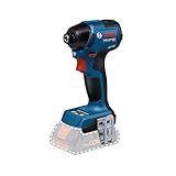 Bosch Professional 18V System Akku-Drehschlagschrauber GDR 18V-220 C (bis zu 3.400 min⁻¹, Durchzugskraft von 220 Nm, bürstenloser Motor, ohne Akkus und Ladegerät, inkl. 1 x Gürtelclip, 1 x Bithalter)