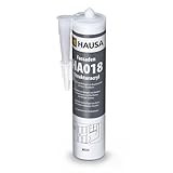 HAUSA Struktur-Acryl Fassaden-Acryl 310ml weiß körniger Acryl-Dichtstoff HA018 zum Verfugen Füllen von Rissen Fugen Löchern im Innen- Außenbereich elastische Fugenmasse mit Körnung Putzacryl