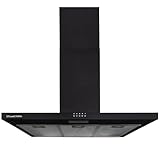 Russell Hobbs Chimney Dunstabzugshaube, 90 cm, T-Form, Küche, Dunstabzugshaube in Schwarz, 3 Geschwindigkeitsstufen & LED-Lichtabsaugung & Umluftfunktion, 2 x waschbare Aluminiumfilter RHTCH900B1B