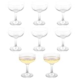 ZOFUN 8 Stück Sektschalen Sektgläser Champagner-Gläser, 150 ML Champagner Kelch Gläser, Champagnerbecher für Party, Zuhause, Bar, Hochzeit, Picknick