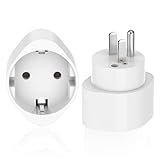 Reiseadapter USA,2 Stück Adapter USA,USA Adapter Steckdose Typ B,Adapter USA Deutschland Stecker,EU to US Adapter,US Adapter Steckdose,Steckdosenadapter USA,Stromadapter US/Kanada/Mexiko/Thailan-Weiß