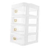 TEHAUX Aufbewahrungskiste Büro-schreibtischzubehör Desktop-aufbewahrungsschubladen Organizer Schubladen Aufbewahrung Desktop-organizer Mit Schubladen Make-up-schubladen-organizer Weiß Pp