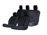 Fraysels Autositzbezug Set, Universal-Sitzbezug, Komplett-Set, Schonbezüge Autositze für Vordersitze und Rückbank, schwarz, 9-teilig