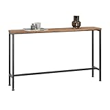 SoBuy FSB19-N Vintage Konsolentisch Metall Flurtisch Dekotisch Sideboard Beistelltisch Natur/Schwarz BHT ca: 120x65x20cm