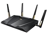 ASUS RT-AX88U WLAN Gaming Router (AX6000 WiFi 6 Standard, MU-MIMO, OFDMA, AiProtection, Gaming Engine, Adaptive QoS, 8x Gigabit, USB 3.1)