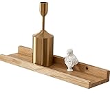 Gieanoo Bilderleiste Holz, 30cm Eiche Regal Massiv Schweberegal Wandregal gewürzregal regalbrett Hängeregal Ideal für Wohnzimmer Schlafzimmer Badezimer