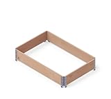 Upyard GardenBox - modernes Hochbeet aus Palettenrahmen - modulares Paletten-Hochbeete aus Holz für Garten und Terrasse - PEFC-Zertifiziert, 120x80x19,5, Braun