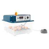 sulckcys Brutautomat Vollautomatisch Durchsichtiger Inkubator für Eier, Temperaturkontrolle und Automatische Eierwender, Eierinkubator für 16 Eier, Egg Incubator Brutmaschine