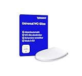 Duravit Universal Toilettendeckel mit Absenkautomatik, WC Sitz Quick Release für einfache Montage, Klobrille in ovaler Form, Klodeckel made in EU, Urea-Duroplast, Edelstahlscharniere, Weiß