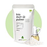 Bio MCT-Öl-Pulver Kokos vegan, laktosefrei, Keto, Bulletproof, C8/C10 MCT, geschmacksneutral - 400g