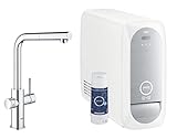 GROHE Blue Home Starter Kit (Küchenarmatur mit Filterfunktion, für Sprudelwasser, WLAN, herausziehbarer L-Auslauf), chrom, 31927001