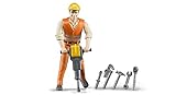 bruder 60020 - Bauarbeiter mit Zubehör - 1:16 Spielzeug-Figur bworld BAU-Fahrzeug Mensch