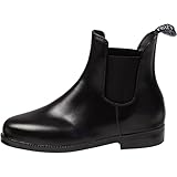 Lazura - Jodhpur Reitstiefelette Basic | Kinder Stiefeletten | mit Elastikeinsatz & Pull-On | schwarze Chelsea Boots aus Kunstleder | Reitschuhe für Jungen & Mädchen in Größe 34