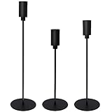 URHELP Kerzenständer Set 3 Stück Kerzenhalter für 20-22mm Dekorative Kerze Stand SCHWARZ (1)