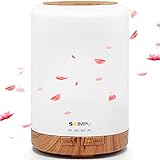 Aroma Diffuser, 300ML Leiser Ultraschall Luftbefeuchter DuftöL Diffuser, Wasserlose Abschaltautomatik, mit 7 Farben LED, BPA-Free Aromatherapie Düfte Humidifier für Raum,Büro,Yoga,Spa,usw