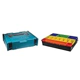 Makita 821549-5 MAKPAC Gr.1 & P-83652 Boxeneinsatz mit farbigen Boxen, Mehrfarbig