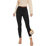 AMIYOYO Thermo Leggings Damen Gefüttert Leggings Fleece Thermohose Verdickte Plüsch Leggins Blickdicht Samt Thermounterwäsche Warm Strumpfhose Winter