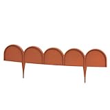 10 m Gartenbordstein Beetumrandung terracotta Rasenbord Steckzaun