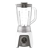 Tefal BL2C01 Blendeo Standmixer | 450-W-Motor | 1,5 Liter Fassungsvermögen | 2 Geschwindigkeiten + Pulse-Funktion | Duraforce Klingen | Saugnäpfe für sicheren Stand | Weiß/Grau