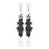 Short Skis for Snow | 99 cm | Skiblades Snowblades Skiboards Little Short Skis | Snowfeet* (White | Snowboard BINDINGS)