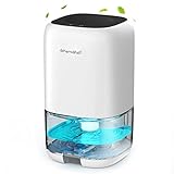 CEFNOON Luftentfeuchter Elektrisch 1000ml,Automatischer Mini Entfeuchter Raumentfeuchter Dehumidifier Tragbar, gegen Feuchtigkeit, Ultra Leise für Schrank,Badezimmer,Schlafzimmer,Büro,Weiß