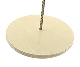 Tellerschaukel aus Holz bis 100kg Affenschaukel Schaukelsitz mit 30cm Durchmesser für Schaukeln, Spielturm, Klettertürme