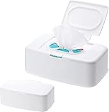 Baby Feuchttücher Box, 2 Stück Toilettenpapier Box Weiß, Feuchttücherbox Mit Deckel Feuchttücherspender, Taschentuchhalter, Feuchttuchbox Aufbewahrungsbox für Zuhause, Büro, Auto