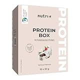 Nutri + Protein Probierpaket (10x 30g) - Vegan Proteinpulver Mix Probier Set - 3k Eiweißpulver Proben Mix Probierpack - Eiweiß Pulver Probierset