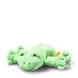 Steiff Cappy Frosch hellgrün 20 cm, Soft Cuddly Friends, Kuscheltier Frosch, Flauschiges Stofftier zum Spielen & Kuscheln, aus kuschelweichem Plüsch für babysanfte Haut, waschmaschinenfest