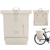 Johnny Urban Fahrradtaschen für Gepäckträger Damen & Herren Beige - Robin Medium Bike - 2 in 1 Fahrrad Tasche Rucksack & Gepäckträgertasche Hinten - Wasserabweisend