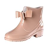 Sobzia Gummistiefel Damen Kurz, Halbhoch Regenstiefel Wasserdicht, Gummistiefeletten Atmungsaktiv Boots Elegant Und Bequem Leicht Damenschuhe Outdoor Gartenstiefel Outdoor Rain Boots