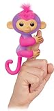 FINGERLINGS – Charli – Kleiner interaktiver Affe rosa/violett – Elektronisches Plüschtier für Kinder ab 5 Jahren – Interaktives Tier, das am Finger befestigt wird – Reaktionen auf Berührung mit 70