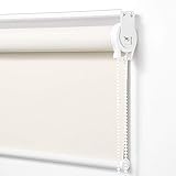 Lichtfilternde, beige Rollos für Schlafzimmer, 135 cm breit, Verdunkelungsrollo mit 60 % Anti-UV-Sonnenschutz und Sichtschutz, einfaches Zugsystem für Fenster (Größe: 30 x 230 cm)