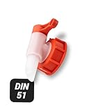 Trevendo Auslaufhahn (DIN 51) - Einfaches und sauberes Dosieren - Kompatibel mit vielen Behältern - Für Industrie und Haushalt