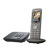Gigaset CL660A Schnurloses Dect-Telefon mit Anrufbeantworter und großem TFT-Farbdisplay, Metall Anthrazit, Box 200 [Deutsche Version]