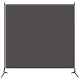 vidaXL Raumteiler Freistehend Trennwand Paravent Umkleide Sichtschutz Spanische Wand Raumtrenner 1-TLG. Anthrazit 175x180cm Eisen Stoff